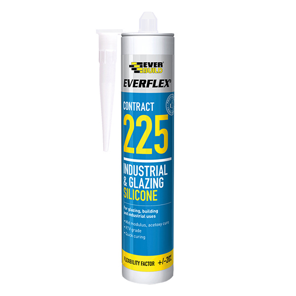 Everbuild Everflex Contract 225 Industrial & Glazing Silicone 295ml